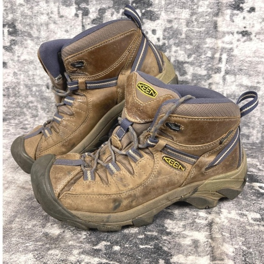Keen Targhee II Mid Hiking Boots Women's 9.5 Brown Waterproof Leather Trail Shoe